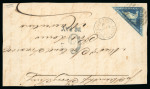 Stamp of South Africa » Cape of Good Hope 1864 CAPE TOWN to PORT LOUIS, MAURITIUS.FRONT : Partial