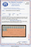 Stamp of United States » Confederate States 1862 5c blue, local printing, horizontal strip of ten (five stamps are very fine with fine margins) and a pair, all cancelled in pencil, on envelope