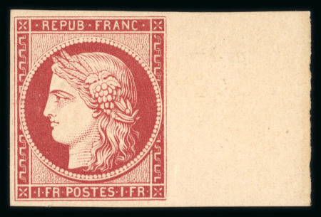 Stamp of France » Type Cérès de 1849-1850 1862, Cérès Y&T n°6f, Réimpression du 1f carmin, timbre