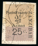 Stamp of Colonies françaises » Zanzibar (Poste française) 1897, Zanzibar - Bureau Français Y&T n°38, 2 1/2 anna