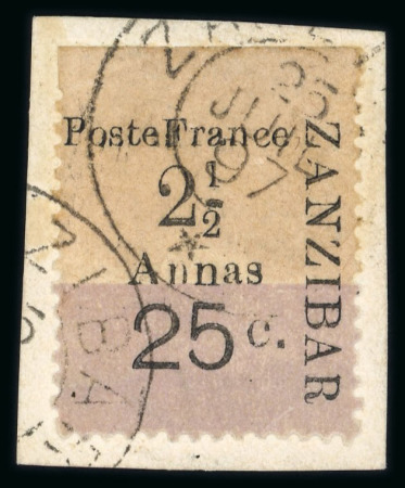 Stamp of Colonies françaises » Zanzibar (Poste française) 1897, Zanzibar - Bureau Français Y&T n°38, 2 1/2 anna