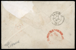 Stamp of South Africa » Cape of Good Hope 1860 CAPE TOWN to La Flèche, FRANCEThe mail was fully