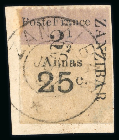 Stamp of Colonies françaises » Zanzibar (Poste française) 1897, Zanzibar - Bureau Français Y&T n°38Aa, 2 1/2
