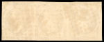 Stamp of Greece » Large Hermes Heads » 1861 Paris print 1 Lepta chocolate used horizontal strip of three