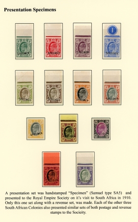 Stamp of South Africa » Transvaal » 1904-09 Watermark Multiple Crown CA  » Specimens 1904-09 Watermark Multiple Crown CA Specimen Stamps3d.