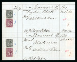Stamp of South Africa » Transvaal » 1902-03 Watermark Crown CA » Imperforate Colour Trials Ink Recipes: Four pages from the De La Rue Ink Recipe Book