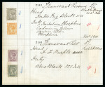 Stamp of South Africa » Transvaal » 1902-03 Watermark Crown CA » Imperforate Colour Trials Ink Recipes: Four pages from the De La Rue Ink Recipe Book