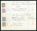 Stamp of South Africa » Transvaal » 1902-03 Watermark Crown CA » Imperforate Colour Trials Ink Recipes: Four pages from the De La Rue Ink Recipe Book