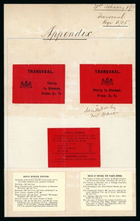 Stamp of South Africa » Transvaal » Booklets 1905 (July) 2/7d. black on red (Type1) “Appendix