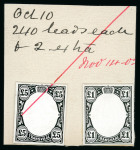 Stamp of South Africa » Transvaal » 1902-03 Watermark Crown CA » Die Proofs 1901-02 De La Rue striking book pieces, with head-only and 1/2d to £5 frame-only set of fourteen die proofs with additional 1s and 2s