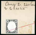 Stamp of South Africa » Transvaal » 1902-03 Watermark Crown CA » Die Proofs 1901-02 De La Rue striking book pieces, with head-only and 1/2d to £5 frame-only set of fourteen die proofs with additional 1s and 2s