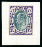 Stamp of South Africa » Transvaal » 1902-03 Watermark Crown CA » Imperforate Colour Trials Appendix C: 2/6d. (2) with heads in blue-green and frames in violet and in yellow