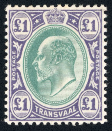 Stamp of South Africa » Transvaal 1902-03 Watermark Crown CA £1 and 1908 £1 plus