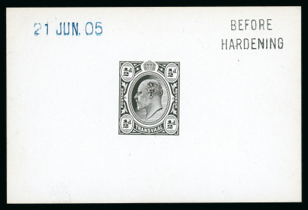 Stamp of South Africa » Transvaal » 1905-09 Watermark Multiple Crown CA Monocolours » Die Proofs 1905-09 Watermark Multiple Crown CA Monocolours Die