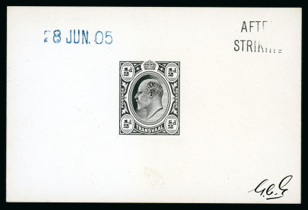 Stamp of South Africa » Transvaal » 1905-09 Watermark Multiple Crown CA Monocolours » Die Proofs 1905-09 Watermark Multiple Crown CA Monocolours Die