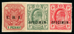Stamp of South Africa » Transvaal » 1905-09 Watermark Multiple Crown CA Monocolours » Specimens 1905-09 Watermark Multiple Crown CA Moncolours Specimen