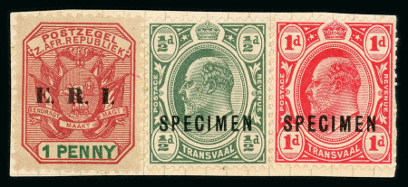 Stamp of South Africa » Transvaal » 1905-09 Watermark Multiple Crown CA Monocolours » Specimens 1905-09 Watermark Multiple Crown CA Moncolours Specimen