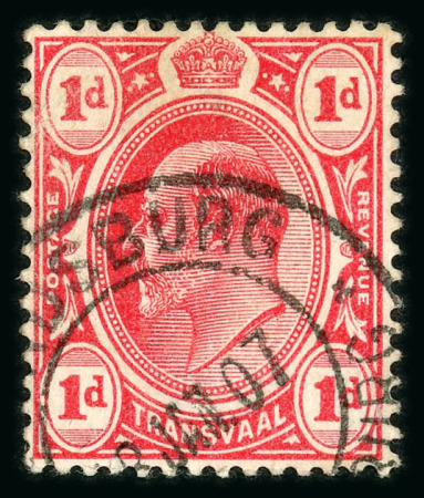 Stamp of South Africa » Transvaal » 1905-09 Watermark Multiple Crown CA Monocolours » Issued Stamps 1d scarlet with error watermark Cabled Anchor, fine used