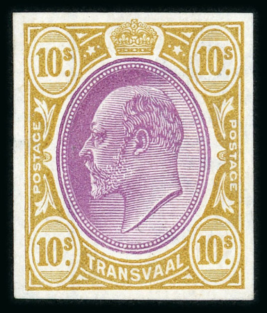 Stamp of South Africa » Transvaal » 1905-09 Watermark Multiple Crown CA Monocolours » Imperforate Colour Trials 1905-09 Watermark Multiple Crown CA Monocolours Imperforate