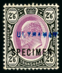 Stamp of South Africa » Transvaal » 1902-03 Watermark Crown CA » Specimens 1902-03 Watermark Crown CA Specimen Stamps 1902