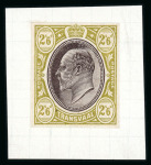 Stamp of South Africa » Transvaal » 1902-03 Watermark Crown CA » Imperforate Colour Trials Appendix C: 2/6d. with heads in black and frames in chestnut, deep olive-yellow and in grey