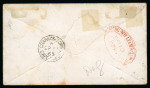 Stamp of South Africa » Cape of Good Hope 1865 ladies' envelope to Grahamstown with 4d deep blue
