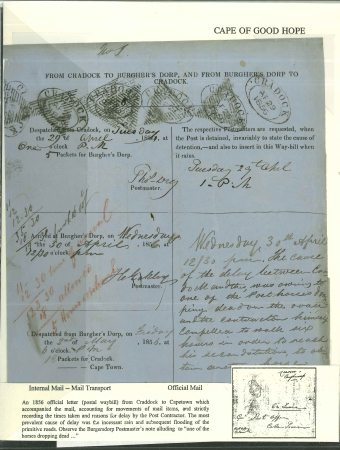 Stamp of South Africa » Cape of Good Hope 1856  The “Dead Horse” Letter: 1856, 29 April Official