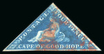 Stamp of South Africa » Cape of Good Hope 1853 4d Blue on slightly blued paper (SG4a) cancelled