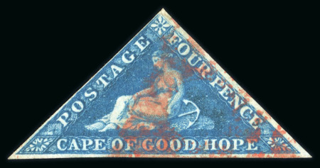 Stamp of South Africa » Cape of Good Hope 1853 4d Blue on slightly blued paper (SG4a) cancelled