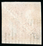 Stamp of South Africa » Cape of Good Hope 1855-63 1d deep rose-red in cream toned paper with watermark sideways in pair cancelled with the Grahamstown roller cancel
