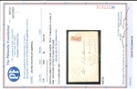Stamp of United States » 1851-57 Issue 3c Dull Red, Type II, bisected vertical half used as 1c, well tied by grid to cover
