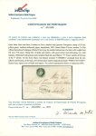 Stamp of Portugal 1853, Queen Maria II, 50 Reis green, on cover to Porto