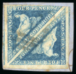 Stamp of South Africa » Cape of Good Hope 1855-64 Small lot of four pairs of imperf triangular