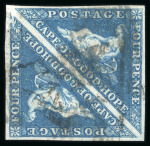 Stamp of South Africa » Cape of Good Hope 1855-64 Small lot of four pairs of imperf triangular
