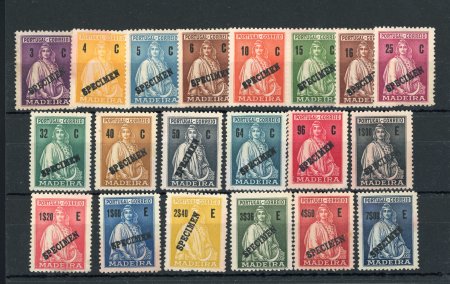 Stamp of Portuguese Colonies » Madeira 1928 Ceres set of 21 values to 7E all overprinted "SPECIMEN"