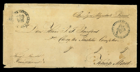 Stamp of South Africa » Cape of Good Hope 1826-28 Three pre-stamp covers with Circular Crown Handstamps