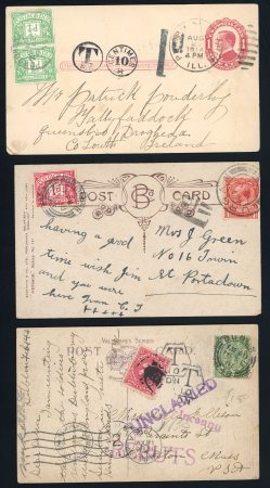 Stamp of Ireland » Postage Dues 1903-1936 Postage due markings and usages on 16 cards and cover fronts