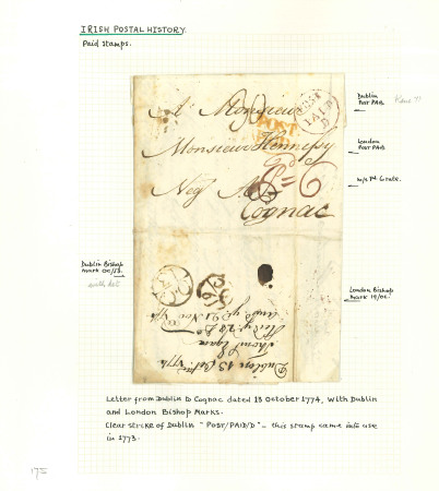 Stamp of Ireland » Pre-Stamp Postal History » Collections, lots etc. 1774-1843 Old-time collection of 11 stampless covers