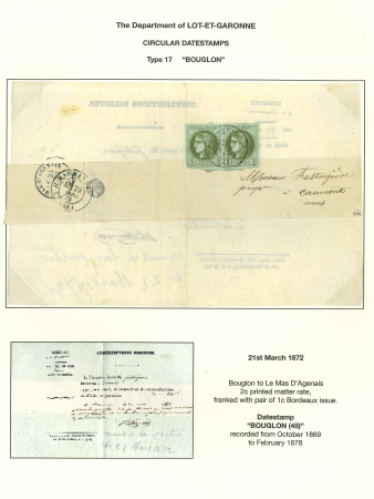 Stamp of France » Lettres Classiques Collections 1760-1942, Exceptionnelle collection de marques postales
