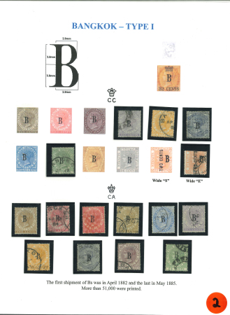 Stamp of British P.O. in Siam (Bangkok) » Stamps 1882-85 Watermark CC and CA, unused and used accumulation