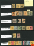 Stamp of British P.O. in Siam (Bangkok) » Stamps 1882-85 Watermark CC and CA, unused and used accumulation