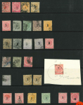 Stamp of British P.O. in Siam (Bangkok) » Stamps 1882-85 Watermark CC and CA, unused and used accumulation