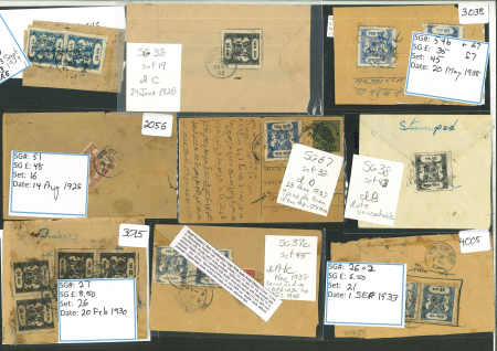 Stamp of Indian States » Bundi 1914  Bundi Cow issues used on covers. A lot of 35