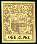 Stamp of Mauritius » 1900-05 Arms Issue (SG 138-155) 1900-05 Arms 1R group seven of imperforate colour trials