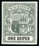 Stamp of Mauritius » 1900-05 Arms Issue (SG 138-155) 1900-05 Arms 1R group seven of imperforate colour trials