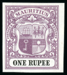 Stamp of Mauritius » 1900-05 Arms Issue (SG 138-155) 1900-05 Arms 1R group seven of imperforate colour trials