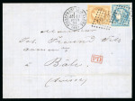 Stamp of France » Lettres Classiques 1871, Ensemble de 2 lettres avec Bordeaux dont mixte avec Lauré