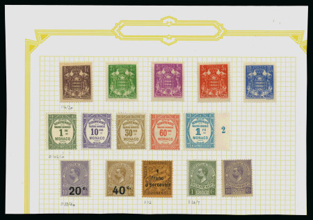 Stamp of Colonies françaises » Monaco Monaco, 1885-1933: ensemble de timbres neufs *