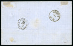Stamp of France » Lettres Classiques 1862, Lettre avec n°13 + 16 oblitérés GC bleu 5103 + cachet "Varna / Turq. d'Europe"