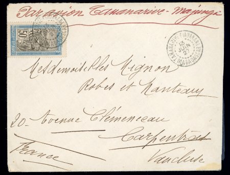 Stamp of Colonies françaises » Madagascar (Poste française) Madagascar, 1927: première liaison postale " par avion